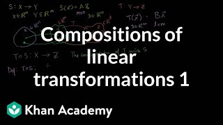 Compositions of linear transformations 1  Matrix transformations  Linear Algebra  Khan Academy [upl. by Ahsenaj52]