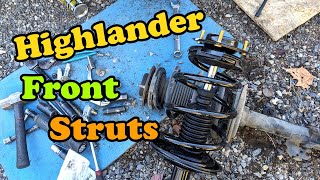 20082013 Toyota Highlander Front Strut Replacement [upl. by Erual]