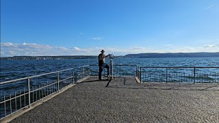 Überlingen Seepromenade vor Yachthafen mit Aussichtsplattform Überlingen am Bodensee [upl. by Aelyak]