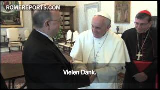 Pope Francis meets with first Protestant leader [upl. by Aikemahs]