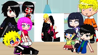 Naruto family  Sasuke family react to BoruSara  Gacha club [upl. by Linette44]