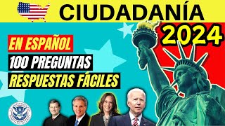 100 PREGUNTAS de la ciudadanía EN ESPAÑOL 2024 y respuestas FÁCILES de recordar DOS VECES [upl. by Buchanan]