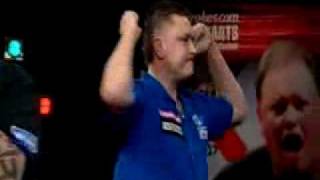 Taylor 2 Nine Darters Finish Darts Tragedy World Championships Freak Accident 2010 [upl. by Solomon]