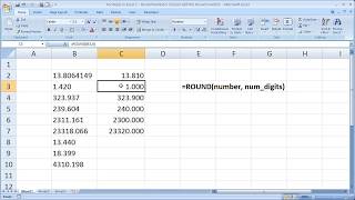 Formulas in Excel 1  Round Numbers in Excel with Round Function to the Nearest Decimal or Integer [upl. by Malamud]