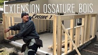 construire son Extension en ossature bois 1 [upl. by Valer]