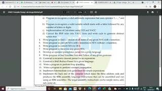 KTU CS431 Compiler Design LabS7 CSLab introduction [upl. by Sedruol]