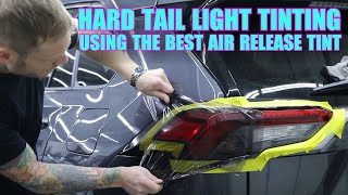 HARD TAIL LIGHT TINT JOB  Air Release Tint Step By Step Instructions Using Knifeless Tape [upl. by Cerellia]