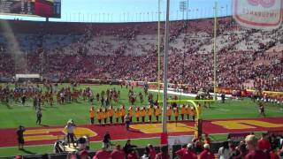 USC Trojan Marching Band 2011 post game playing [upl. by Ramled]