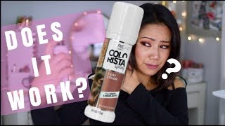 LOREAL COLORISTA SPRAY REVIEW amp DEMO  DOES IT WORK ON DARK HAIR  1 DAY COLOR  ROSE GOLD [upl. by Alliuqet674]