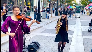 Karolina Protsenko amp Avelina Kushnir Violin and Saxophone cover Bésame mucho [upl. by Rafat]