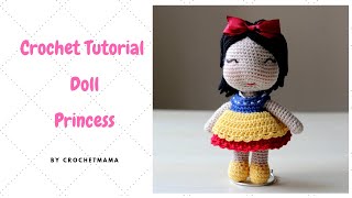 Amigurumi Doll Princess Tutorial amp Pattern [upl. by Drais]