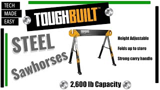 WORLDS Strongest STEEL Sawhorses by ToughBuilt C650 C700 C600 [upl. by Minardi]