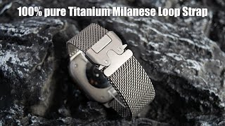 100 pure Titanium Milanese Loop Strap for Apple Watch Ultra 1 2 49mm 10 46mm 9 8 7 6 45mm 44mm [upl. by Niarfe]