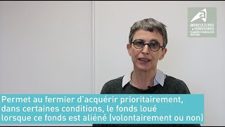 RDV des juristes  le droit de préemption du fermier [upl. by Nunes]