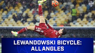 Ridiculous Robert Lewandowski Bicycle Kick vs Kiev  ALL ANGLES [upl. by Frame]