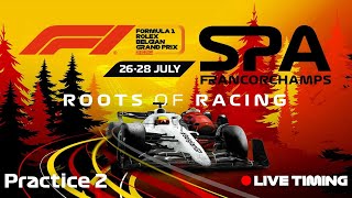 F1 Belgian Grand Prix 2024  Practice 2  Live Timing amp Commentary [upl. by Anesusa]