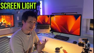 Must have for Any Desktop Setup BenQ ScreenBar Halo Screen Light Bar With Wireless Control [upl. by Silevi]