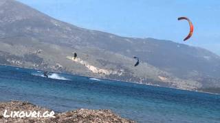 Lixourigr  kitesurfing in Lixouri Kefalonia with SpiroPiero [upl. by Ayyidas]