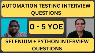 Selenium With Python Interview Questions and Answers  Python Interview Questions 2 YOE [upl. by Nitsir249]