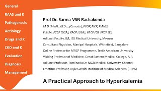 Hyperkalemia  Dr Sarma [upl. by Sallie]