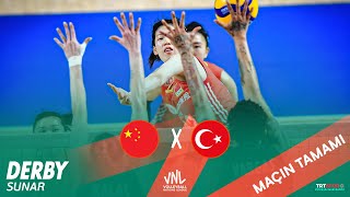 Maçın Tamamı  Türkiye  Çin quot2024 Kadınlar VNL Hong Kong Etabı 3 Maçquot X Derby [upl. by Brnaby]