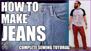 How To Make Jeans Creating Custom Pants From Start To Finish  Tock Custom Sewing Tutorial [upl. by Alemaj]