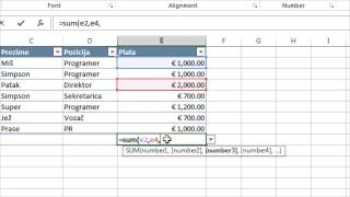 Excel trik 4 Izračunavanje sume na nekoliko načina [upl. by Neale283]