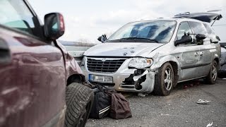 Schwerer Verkehrsunfall im Baustellenbereich auf der A3 [upl. by Beth]