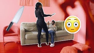 CONFESSING TO GIRLFRIEND I CHEATED PRANK PULLS KNIFE [upl. by Nahseez393]