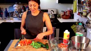 How to Make Raw Vegan Pasta with Tomato and Basil [upl. by Omor960]