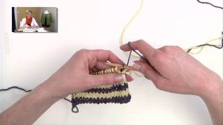 Knitting Help  Carrying Colors for Stripes [upl. by Nudnarb]