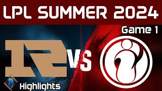 RNG vs IG Highlights Game 1 LPL Summer 2024 Royal Never Give Up vs Invictus Gaming by Onivia [upl. by Brabazon]