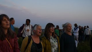 Gathering Light Choir on Highdown Hill  Solstice sunset June 20th 2024 [upl. by Zetrok]