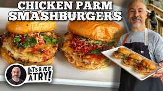 Todds Chicken Parm Smashburgers  Blackstone Griddles [upl. by Enyleve]