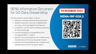 Navigating NENA Standards GIS Data Stewardship [upl. by Cob]