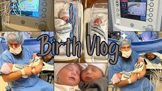 BIRTH VLOG • CSECTION • NOT MY BIRTH PLAN • DELIVERY  38 WEEKS • FRATERNAL TWINS • HOSPITAL STAY [upl. by Cuyler]