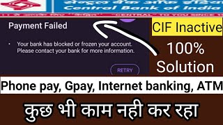 CBI Bank account blocked or frozen  phonepaynotworking cbibankaccountfrozen [upl. by Flanders]