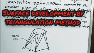 Surface development Example on Triangulation method Mechanical Friend [upl. by Ahsetel]