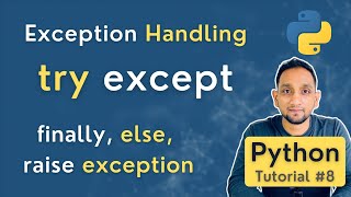 Exception Handling in Python  TRY EXCEPT in Python  Python Tutorial for Beginners 8 [upl. by Einnor116]