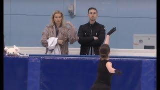 Алина Загитова КП Контрольные прокаты 20182019 Alina Zagitova SP Open Skates [upl. by Haldes]