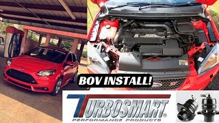 TURBOSMART BLOW OFf VALVE INSTALL ON A FOCUS ST  Install vlog [upl. by Landre901]