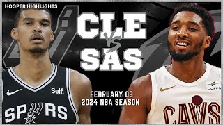 Cleveland Cavaliers vs San Antonio Spurs Full Game Highlights  Feb 3  2024 NBA Season [upl. by Duster]