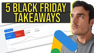 5 TAKEAWAYS From a MultiMillion Black Friday Weekend With Google Ads [upl. by Eiramnaej]