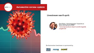 Livestream met Paul Dietz van de RDW Coronaprocedure import wordt mogelijk uitgebreid [upl. by Eylrahc]