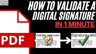 How To Validate Digital Signature In Any PDF Document  Digital Signature Validation Process [upl. by Noslien]