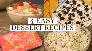 4 EASY DESSERT RECIPES for Holidays [upl. by Emoraj]