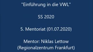 Einführung in die VWL Mentoriat 5 SS 2020 [upl. by Aihsile335]