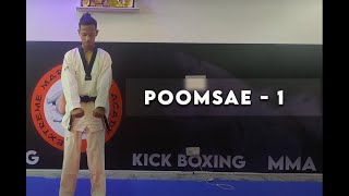 Taekwondo Poomse 1  Step by Step Demonstration poomsae taekwondo martialarts [upl. by Oznol]