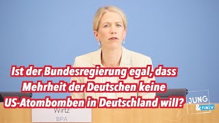 Ist Bundesregierung egal dass Mehrheit keine USAtombomben in Deutschland will [upl. by Naam]