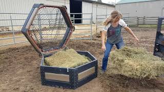 DIY HDPE Hexagon hay feeder [upl. by Rooker]